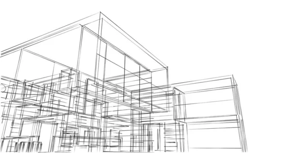 Abstrakcyjny Projekt Tapety Architektonicznej Cyfrowe Tło Koncepcyjne — Zdjęcie stockowe