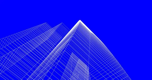 Abstract Architectonisch Behang Ontwerp Digitaal Concept Achtergrond — Stockfoto