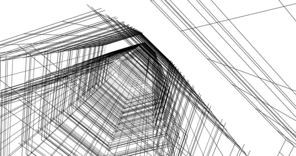 Архитектурное Построение Иллюстрации Фоне — стоковое фото