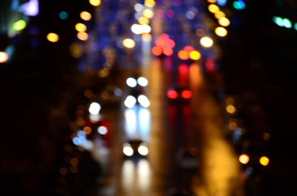 Blurred Abstract Lights Background City Night — Stock Photo, Image