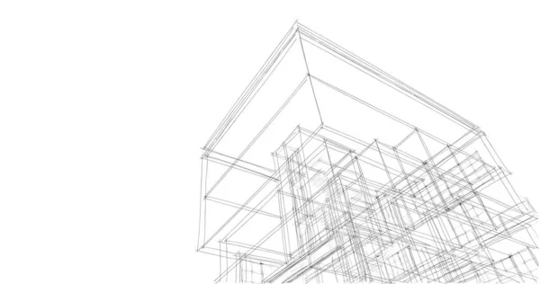 建筑墙纸设计 数字概念背景 — 图库照片