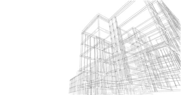 Abstrakcyjny Projekt Tapety Architektonicznej Cyfrowe Tło Koncepcyjne — Zdjęcie stockowe