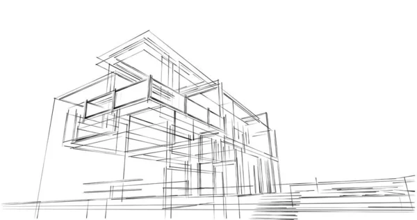 Diseño Edificios Arquitectónicos Geométricos — Foto de Stock