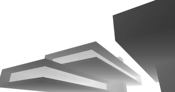 Minimale Skizzenkunst Geometrische Architektonische Gebäudegestaltung — Stockfoto