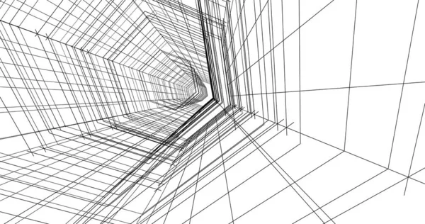 建筑3D背景图 — 图库照片