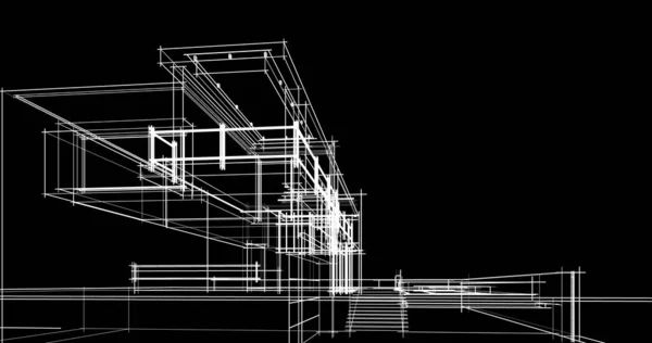 Geometrik Mimari Binalar Tasarımı — Stok fotoğraf