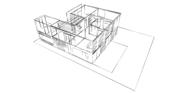 Disegno Astratto Carta Parati Architettonica Sfondo Concetto Digitale — Foto Stock