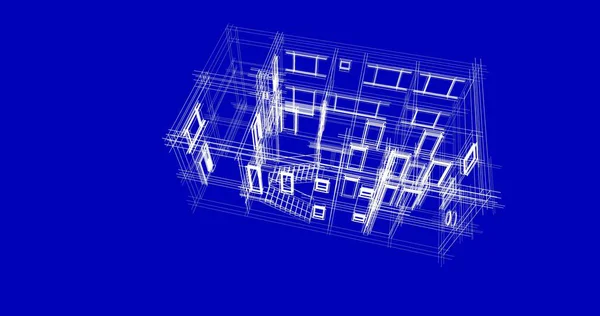 Abstrakta Teckningslinjer Arkitektonisk Konst Koncept Minimala Geometriska Former — Stockfoto