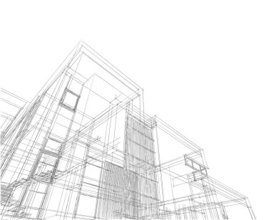 soyut mimari duvar kağıdı tasarımı, dijital konsept arkaplan