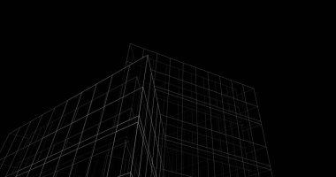 Mimari sanat konseptinde soyut çizgiler, minimum geometrik şekiller. 