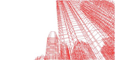 soyut mimari duvar kağıdı tasarımı, dijital konsept arkaplan