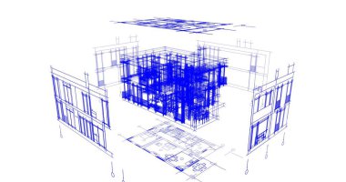 soyut mimari duvar kağıdı tasarımı, dijital konsept arkaplan