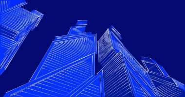 minimal geometrik şekiller, mimari çizgiler