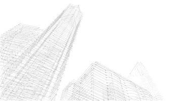 soyut mimari duvar kağıdı tasarımı, dijital konsept arkaplan