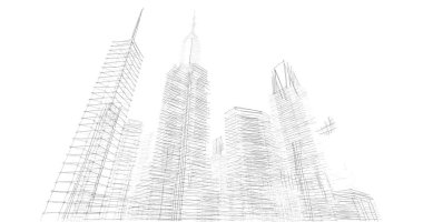 soyut mimari duvar kağıdı tasarımı, dijital konsept arkaplan