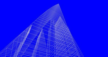 soyut mimari duvar kağıdı tasarımı, dijital konsept arkaplan