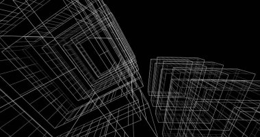 soyut mimari duvar kağıdı tasarımı, dijital konsept arkaplan