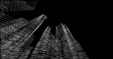 soyut mimari duvar kağıdı tasarımı, dijital konsept arkaplan