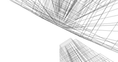 soyut mimari duvar kağıdı tasarımı, dijital konsept arkaplan