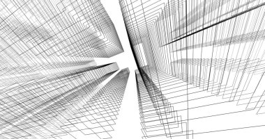 soyut mimari duvar kağıdı tasarımı, dijital konsept arkaplan