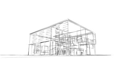 soyut mimari duvar kağıdı tasarımı, dijital konsept arkaplan