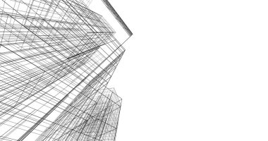 soyut mimari duvar kağıdı tasarımı, dijital konsept arkaplan