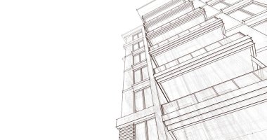 soyut mimari duvar kağıdı tasarımı, dijital konsept arkaplan