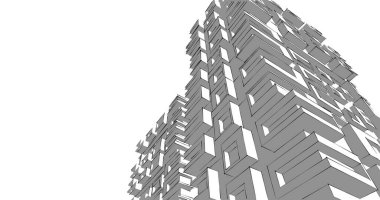 soyut mimari duvar kağıdı tasarımı, dijital konsept arkaplan