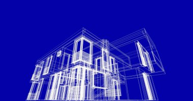 soyut mimari duvar kağıdı tasarımı, dijital konsept arkaplan