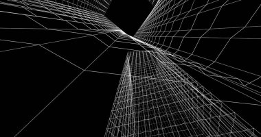 soyut mimari duvar kağıdı tasarımı, dijital konsept arkaplan