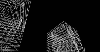 soyut mimari duvar kağıdı tasarımı, dijital konsept arkaplan