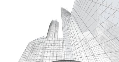 soyut mimari duvar kağıdı tasarımı, dijital konsept arkaplan