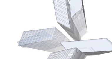 soyut mimari duvar kağıdı tasarımı, dijital konsept arkaplan