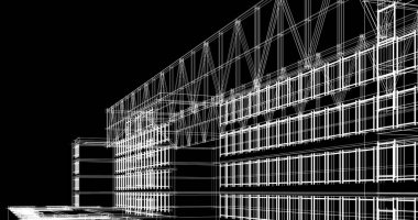 soyut mimari duvar kağıdı tasarımı, dijital konsept arkaplan