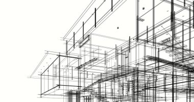minimal geometrik şekiller, mimari çizgiler