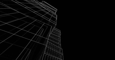 soyut mimari duvar kağıdı tasarımı, dijital konsept arkaplan