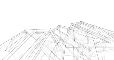 soyut mimari duvar kağıdı tasarımı, dijital konsept arkaplan