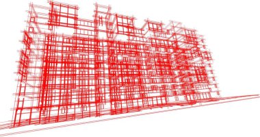 soyut mimari duvar kağıdı tasarımı, dijital konsept arkaplan
