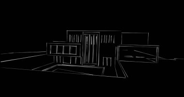 soyut mimari duvar kağıdı tasarımı, dijital konsept arkaplan