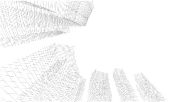 soyut mimari duvar kağıdı tasarımı, dijital konsept arkaplan