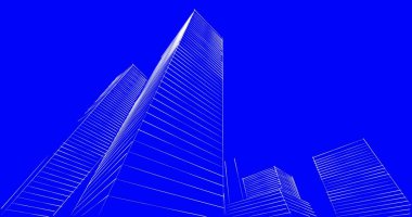 soyut mimari duvar kağıdı tasarımı, dijital konsept arkaplan