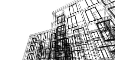 soyut mimari duvar kağıdı tasarımı, dijital konsept arkaplan