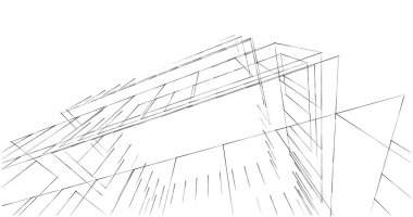 soyut mimari duvar kağıdı tasarımı, dijital konsept arkaplan