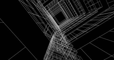 soyut mimari duvar kağıdı tasarımı, dijital konsept arkaplan