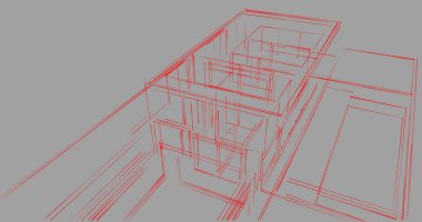 soyut mimari duvar kağıdı tasarımı, dijital konsept arkaplan