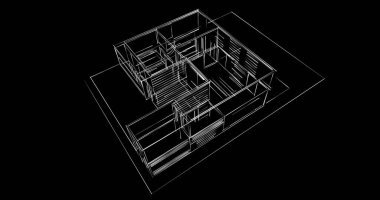 soyut mimari duvar kağıdı tasarımı, dijital konsept arkaplan