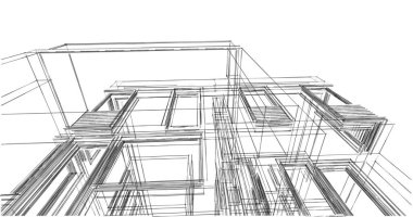 soyut mimari duvar kağıdı tasarımı, dijital konsept arkaplan