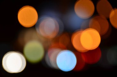 Bulanık soyut ışıklar gece şehrin arka planı