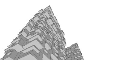 soyut mimari duvar kağıdı tasarımı, dijital konsept arkaplan