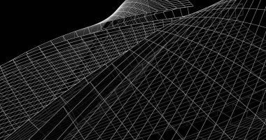 Mimari sanat konseptinde soyut çizgiler, minimum geometrik şekiller. 